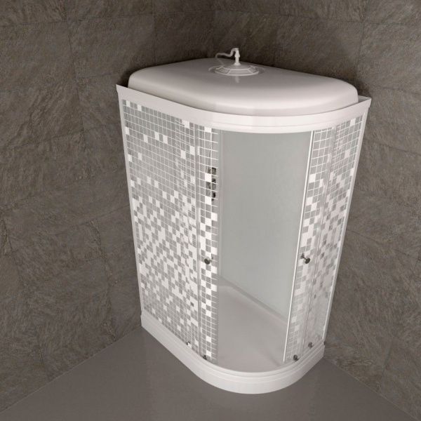 Душевая кабина Тритон Коралл 120*80 А левый угол, низкий поддон, стекло мозаика