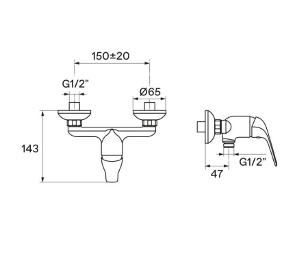 Смеситель для душа Сантек Нико WH5A20005C001, с аксессуарами, хром