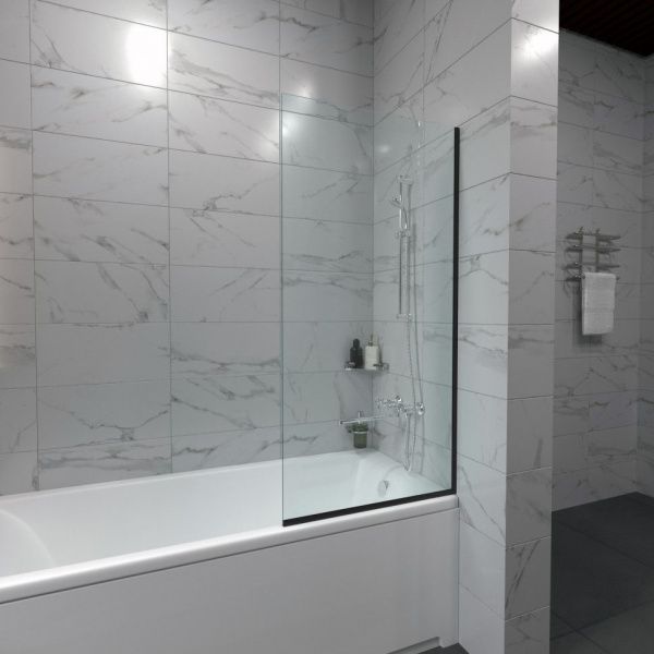 Штора на борт ванны Тритон Статик-Блэк 60*140 8мм