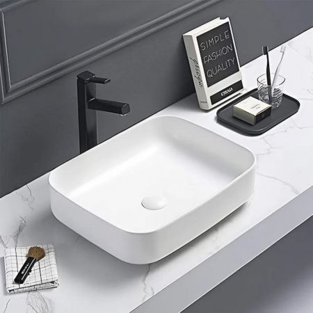 Донный клапан с керамическим верхом Comforty DK-01MW белый матовый