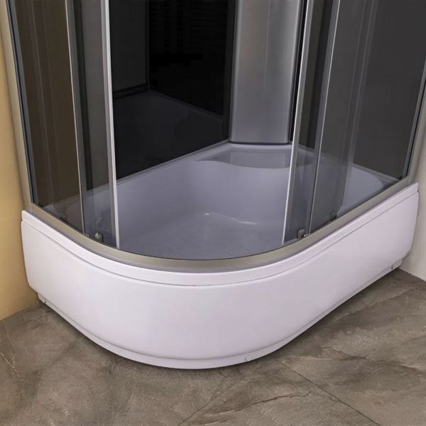 Душевая кабина Comforty 302R NEW правый угол, серое стекло, заднее черное стекло,1200*800*2150