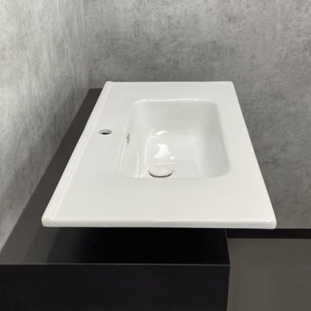 Накладная мебельная раковина-столешница 90 см Comforty 9090M фарфор, белая