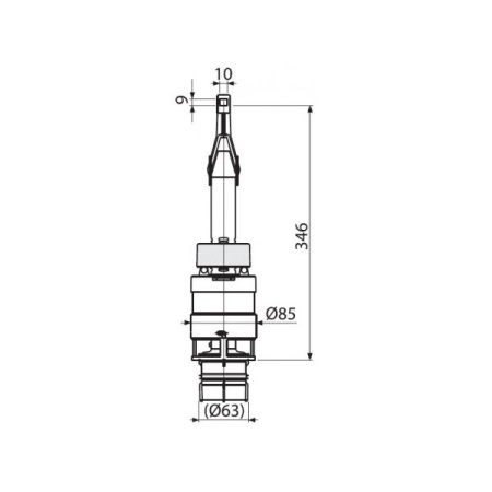 AlcaPlast. Механизм сливной для инсталляции, A06
