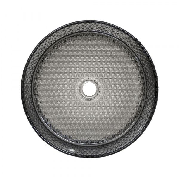 Круглая раковина из закаленного стекла 40 см Comforty CF21004(400) серый дым