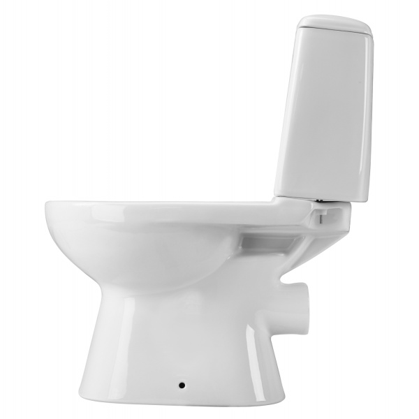 Унитаз-компакт Сантек Цезарь 1WH302415 прямой выпуск, двухрежимная арматура, тонкое сиденье дюропласт микролифт