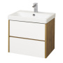 Акватон. Тумба-умывальник Сканди 70 Белый/Дуб Рустикальный 1A251801SDZ90 с раковиной Адриана 70