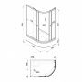 Душевое ограждение Тритон Коралл 120*80 В левый угол, средний поддон, стекло мозаика, сифон D50