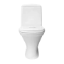 Sanita. Унитаз-компакт "Аттика" однорежимный (эконом), белый (сиденье полипропилен СУ 82.03.00, арматура Уклад)