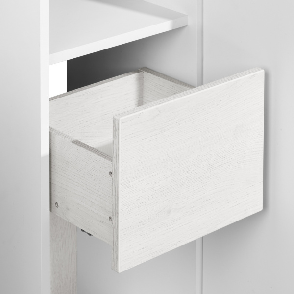 Шкаф-колонна Акватон Сакура правая Ольха Наварра/Белый глянец 1A219903SKW8R