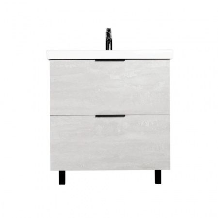 Напольная тумба-умывальник Viant Берлин 80 цемент VBER80MDC-T2Y с раковиной Moduo 80