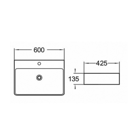 Прямоугольная мебельная раковина Comforty 78188