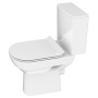 Cersanit. Унитаз-компакт CITY NEW CLEAN ON 011, горизонтальный выпуск, сиденье дюропласт с микролифтом тонкое. 2-реж. арматура 3/5, S-KO-CIT011-3/5-COn-S-DL-w