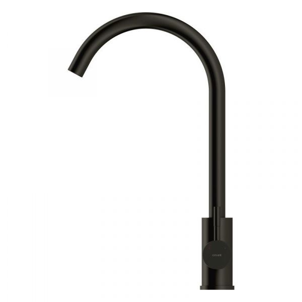 Чёрный смеситель для кухни R-излив Cersanit Комо 68243, нержавеющая сталь