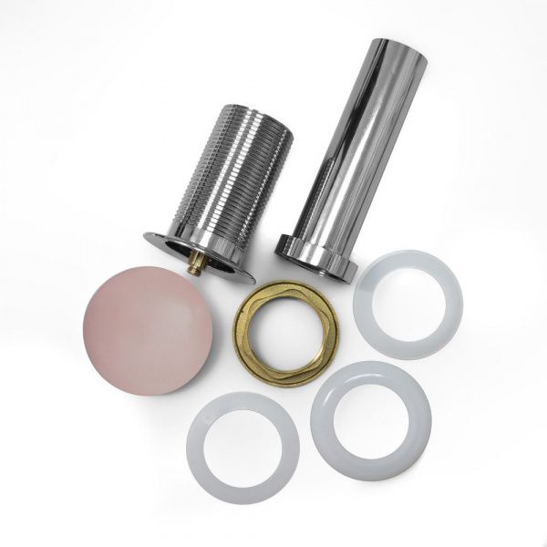 Донный клапан с керамическим верхом Comforty DK-01MP розовый матовый