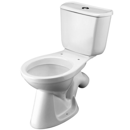 Santek. Унитаз-компакт "Бриз", 1WH302138 косой выпуск, двухрежимная арматура, сиденье дюропласт