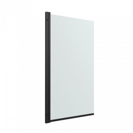 Штора на ванну из закаленного стекла Тритон Соло-Блэк 75*140 черный профиль