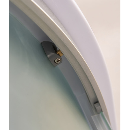 Душевая кабина Comforty 304WG, стекло крезет, задняя белая стеклянная панель, 900*900*2150