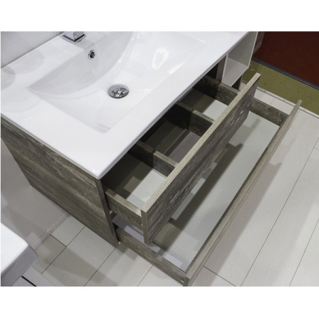 Comforty. Тумба-умывальник Турин-90L дуб бежевый с раковиной Comforty 9090EL