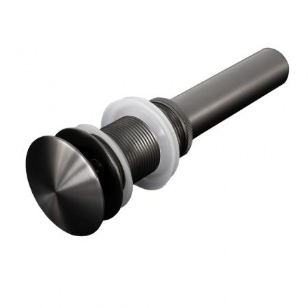 Круглая накладная раковина 40 см из нержавеющей стали Comforty CF8WBTD39NMBG цвет графит, с донным клапаном