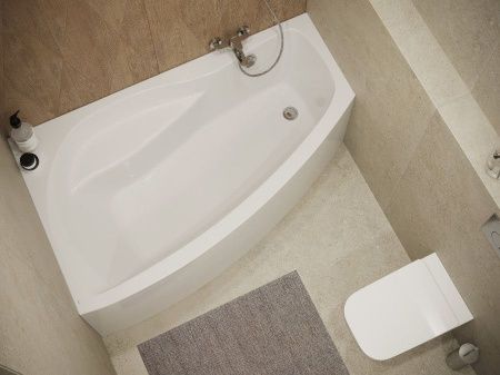 Асимметричная акриловая ванна Сантек Майорка 150*90 1WH111985 правая