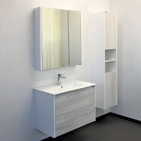 Comforty. Тумба-умывальник "Женева-75" дуб белый с раковиной Comforty 75E