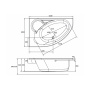 Cersanit. Ванна асимметричная KALIOPE 153x100, правая, белый, P-WA-KALIOPE*153-RNL