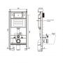 Система инсталляции для подвесного унитаза Comforty CF5K009DN с блоком монтажа под тонкие кнопки