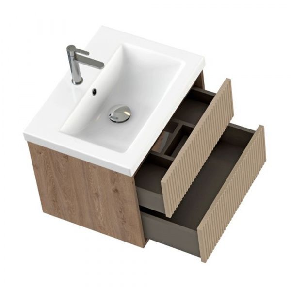 Тумба под раковину подвесная Cersanit Classic Ribble 60, 69277, бежевая