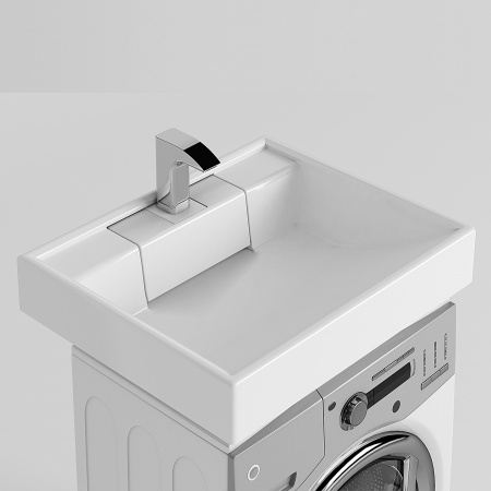 Раковина для установки над стиральной машиной Акватон Рейн 60 1A72103KRW010 белая