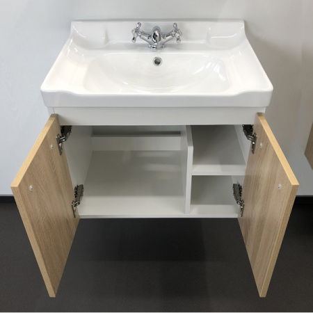 Comforty. Тумба-умывальник Рига-60 дуб сонома с раковиной Comforty 9335-60