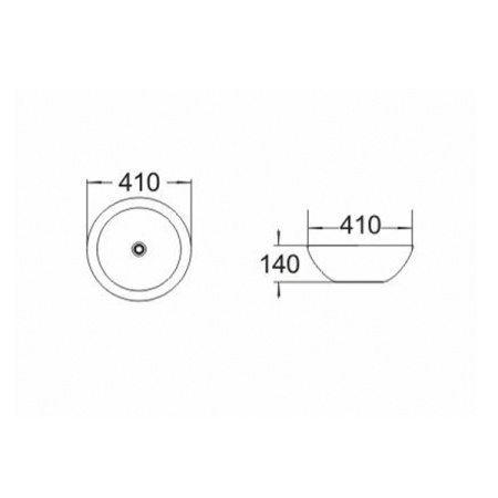 Круглая раковина чаша 41 см Comforty J2056S серебро для установки на столешницу