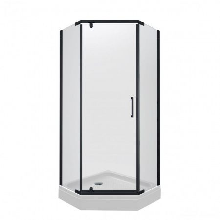 Душевое ограждение Тритон Дека-Блэк 90х90, пятиугольное, низкий поддон, сифон D90 мм
