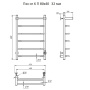 Полотенцесушитель электрический Тругор Пэк сп 6 П 80х40 32 мм
