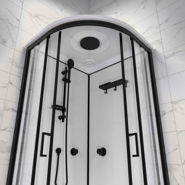 Душевая кабина Тритон Прайм-Блэк М3 90*90 А низкий поддон, черный профиль