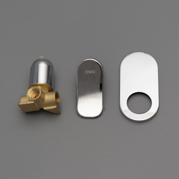 Смеситель для встраиваемых душевых систем на 1 режим AWP Teza S0823C без аксессуаров, хром