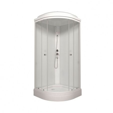 Угловая душевая кабина Тритон Экстра 88*88 А, низкий поддон, сифон D50 клик-клак