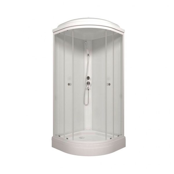 Угловая душевая кабина Тритон Экстра 88*88 А, низкий поддон, сифон D50 клик-клак Угловая душевая кабина Тритон Экстра 88*88 А, низкий поддон, сифон D50 клик-клак