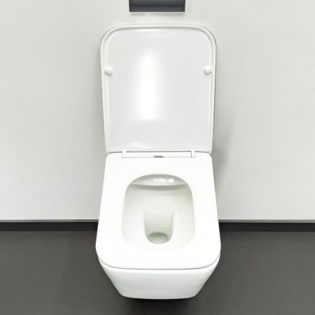 Готовый комплект Comforty 00-00022740CF: безободковый подвесной унитаз 106 + инсталляция CF3GT1900-10BL с черной матовой клавишей
