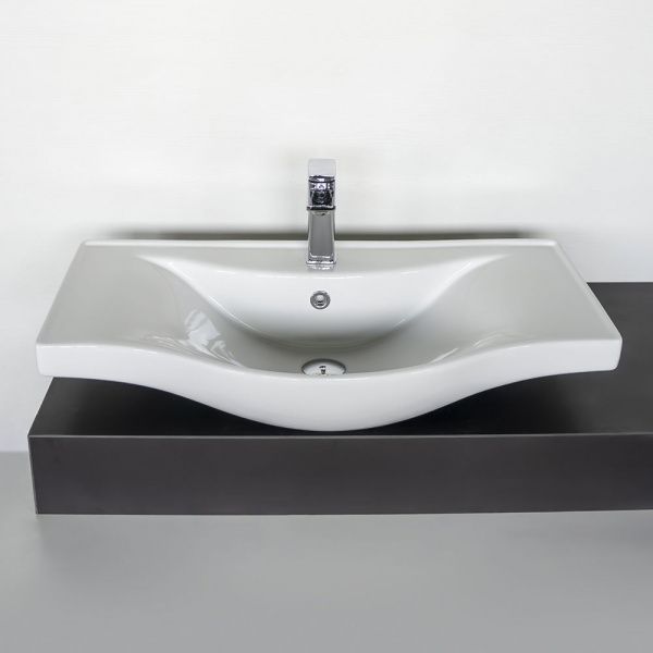 Накладная мебельная раковина 80 см Esvit Basic 7080 фарфор, белая