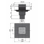 AlcaPlast. Сливной трап APV4344, 105х105/50/75 мм комбинированный гидрозатвор