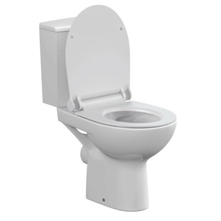 Унитаз-компакт безободковый Cersanit Nature New Clean On 011, 65410, горизонтальный выпуск, тонкое сиденье дюропласт с микролифтом