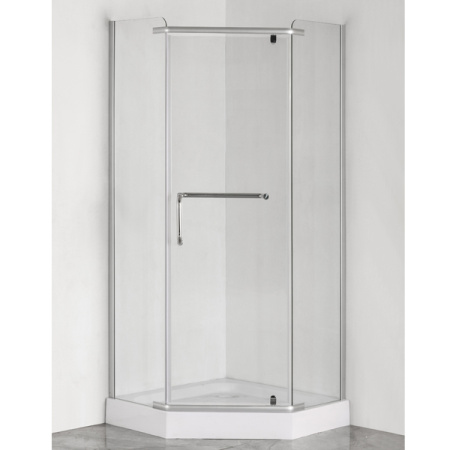 Душевое ограждение Comforty 31N, прозрачное стекло, с поддоном, 900*900*2000