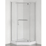 Душевое ограждение Comforty 31N, прозрачное стекло, с поддоном, 900*900*2000 Душевое ограждение Comforty 31N, прозрачное стекло, с поддоном, 900*900*2000