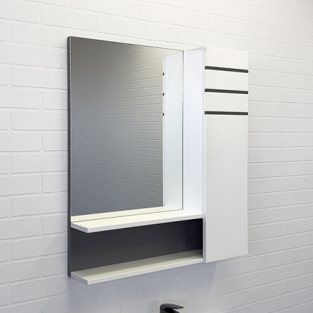 Зеркало-шкаф Comforty Нарва-70 белый матовый