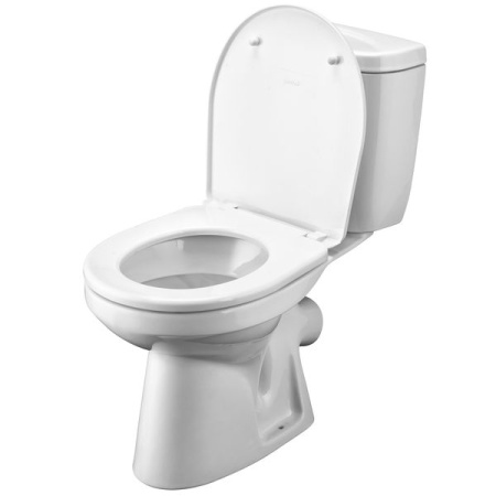 Santek. Унитаз-компакт "Анимо", 1WH302134, косой выпуск, двухрежимная арматура, сиденье дюропласт