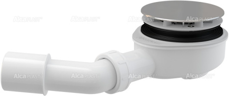 Сифон для душевого поддона, заниженный, хромированный AlcaPlast A491CR