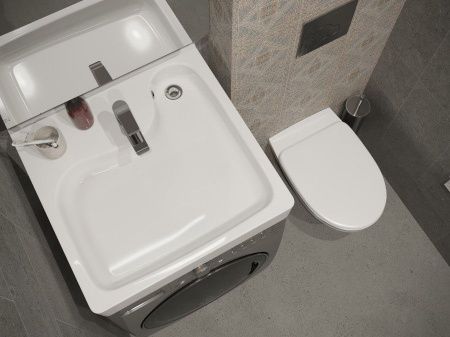 Раковина на стиральную машину Сантек Клио 60 1WH501780 с кронштейнами
