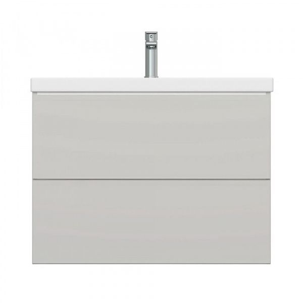 Тумба под раковину подвесная Cersanit Moduo 80, цвет серый туман, 69349