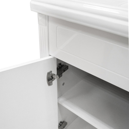 Comforty. Тумба-умывальник Палермо-120 белый глянец с раковиной Comforty 3312