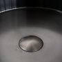 Круглая накладная раковина 40 см из нержавеющей стали Comforty CF8WBTD39NMBG цвет графит, с донным клапаном